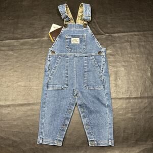 Bass Pro Shops Denim & Camo Overalls For Your Little Hunter Sz 9M NWT